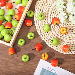 60Pcs 2 Colors Foam Imitation Apple&nbsp;DJEW-CA0001-43