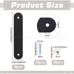 8Pcs PU Leather Cabinet Door Drawer Handle Strap&nbsp;FIND-PH0038-55A