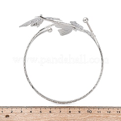Butterfly Alloy Arm Cuff Bangles for Girl Women&nbsp;AJEW-A063-01H-P