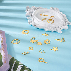 24Pcs 12 Style Stainless Steel Charms&nbsp;STAS-FW0001-30