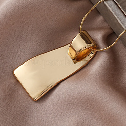 Vintage 316 Surgical Stainless Steel Geometric Wavy Trapezoid Pendant Necklaces for Women&nbsp;RU3983