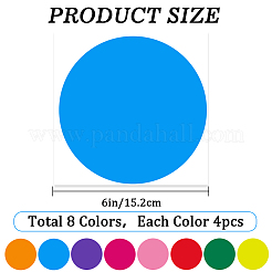 32 Sheets 8 Colors PVC Dry Erase Dot Circles&nbsp;AJEW-CP0007-33