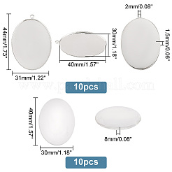 DIY Oval Blank Dome Pendant Making Kit&nbsp;DIY-PH0017-52