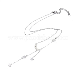 304 Stainless Steel with Polymer Clay Rhinestone Necklaces&nbsp;NJEW-G081-09P