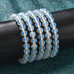 Synthetic Opalite Beaded Stretch Bracelets&nbsp;BJEW-Q692-47-8mm
