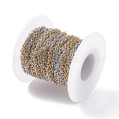 Two Tone 304 Stainless Steel Cable Chains&nbsp;CHS-B001-09-A