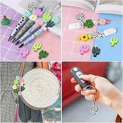 20Pcs 5 Colors Cactus Food Grade Eco-Friendly Silicone Focal Beads&nbsp;SIL-CJ0001-74