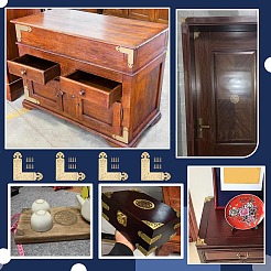 4Pcs Brass Corner Protector for Cabinet Furniture&nbsp;KK-PH0014-18G