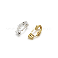 Brass Clip-on Earring Converters Findings&nbsp;KK-TA0007-21