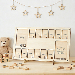 Wooden Hanging Kindergarten to Graduation Photo Frame&nbsp;AJEW-WH0752-515A