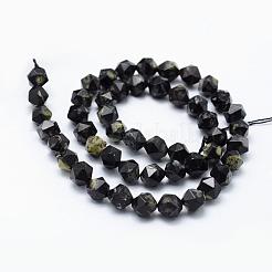 Natural Green Spot Jasper Beads Strands&nbsp;G-F523-33-8mm