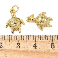 Rack Plating Brass Micro Pave Cubic Zirconia Pendants&nbsp;KK-K392-20B-G