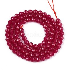 Lab Grown Red Corundum Beads Strands&nbsp;G-E411-40-4mm