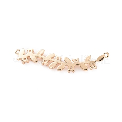 Brass Pave Clear Cubic Zirconia Connector Charms&nbsp;ZIRC-K088-08KCG
