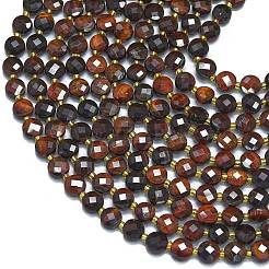 Dyed Natural Red Tiger Eye Beads Strands&nbsp;G-K389-B45-01