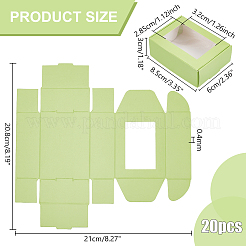 Rectangle Paper Folding Shipping Box with Window&nbsp;CON-WH0099-25A