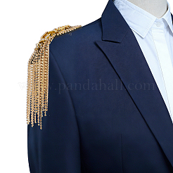 4Pcs 2 Colors Felt & Metal Rhinestone Tassel Epaulette&nbsp;DIY-HS0002-59