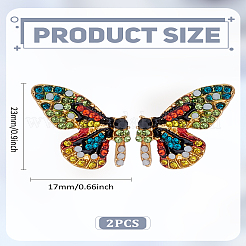 1Pair Alloy Rhinestone Stud Earrings for Women&nbsp;EJEW-LP0003-77A