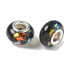 Transparent Resin Rondelle European Beads&nbsp;RESI-S023-29