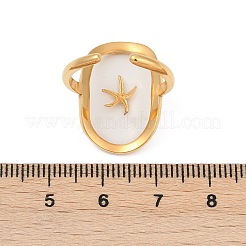 304 Stainless Steel Resin Cuff Rings for Women&nbsp;RJEW-D305-03G