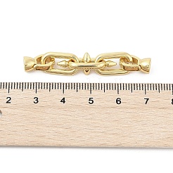 Brass Micro Pave Cubic Zirconia Fold Over Clasps&nbsp;KK-U059-07G