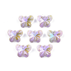 Electroplated Glass Charms&nbsp;EGLA-N006-057