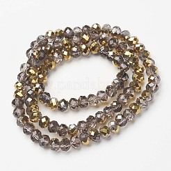 Electroplate Transparent Glass Beads Strands&nbsp;X-EGLA-A034-T6mm-O18