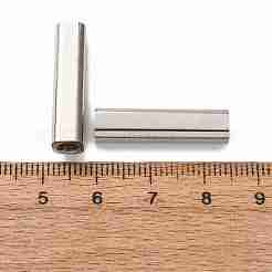 304 Stainless Steel Magnetic Clasps with Glue-in Ends&nbsp;SA-CBA15BC-06P
