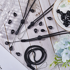 36Pcs Silicone Rings with 6Pcs Polyester Necklace Lanyard Anti-Loss Pendant Holder&nbsp;DIY-GF0008-08B