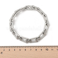 304 Stainless Steel Trapezoid Link Chain Bracelets for Women Men&nbsp;BJEW-F488-68P