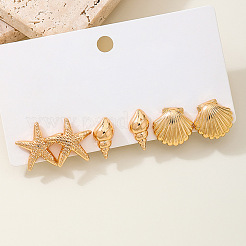 3 Pairs Alloy Stud Earrings&nbsp;FS-WGB7DE2-01
