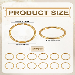 160Pcs Brass Open Jump Rings&nbsp;KK-LP0004-65