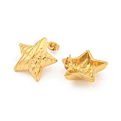 Star 304 Stainless Steel Ear Studs&nbsp;EJEW-L290-013G