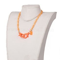 Personalized ABS Plastic Cable Chain Necklaces&nbsp;NJEW-JN03220-02