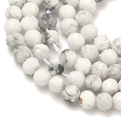 Natural Howlite Beads Strands&nbsp;G-B168-A01-3mm