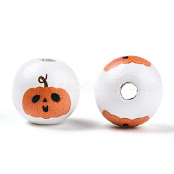 Halloween Theme Wood European Beads&nbsp;WOOD-N016-04A