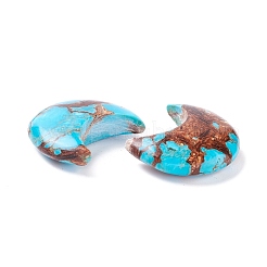 Assembled Natural Bronzite & Synthetic Turquoise Cabochons&nbsp;G-K317-B05