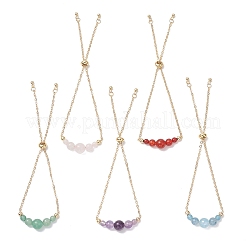 Round Natural Mixed Gemstone Beaded Bracelats&nbsp;BJEW-JB12806