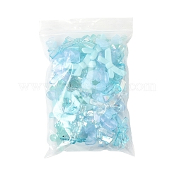 70Pcs 7 Styles Opaque & Transparent Acrylic Beads&nbsp;MACR-FS0002-13