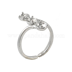 Brass Finger Cup Peg Ring Settings&nbsp;KK-L184-57P