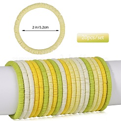 Polymer Clay Heishi Surfer Stretch Bracelets Set&nbsp;BJEW-SW00131