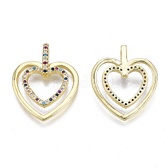 Brass Micro Pave Cubic Zirconia Pendants&nbsp;ZIRC-N039-159-NF