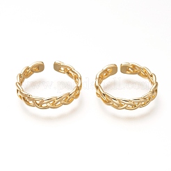 Brass Cuff Rings&nbsp;RJEW-P018-15G