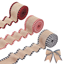 3Roll 3 Style Polyester & Hemp Ribbon&nbsp;OCOR-CW0001-03