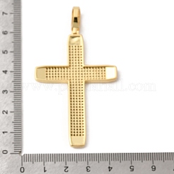 Brass Micro Pave Clear Cubic Zirconia Big Pendants&nbsp;KK-H267-051G