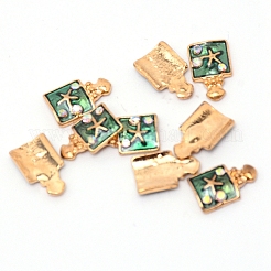 Alloy Enamel Cabochons&nbsp;LS-MRMJ-WH0067-34KCG