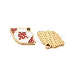 304 Stainless Steel Enamel Pendants&nbsp;SA-CBA7876-38G-03