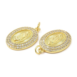 Brass Pave Cubic Zirconia  Pendants&nbsp;KK-Z028-14G