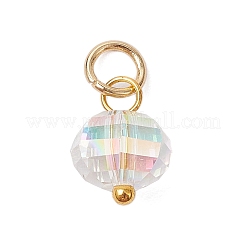 304 Stainless Steel Open Jump Rings ande Glass Beads Pendants&nbsp;PALLOY-JF03599-01