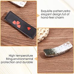 6Pcs 3 Styles Ceramic Chopsticks Stand&nbsp;DJEW-CP0001-38A